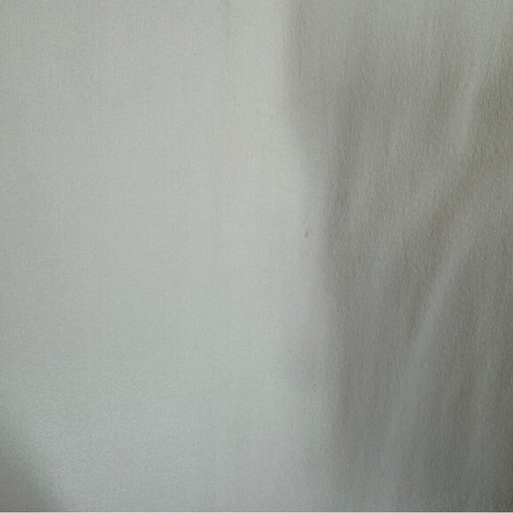 Sandro Paris Ivory Silk Blouse Size M Long Sleeve Minimalist V Neck Top - Picture 13 of 15